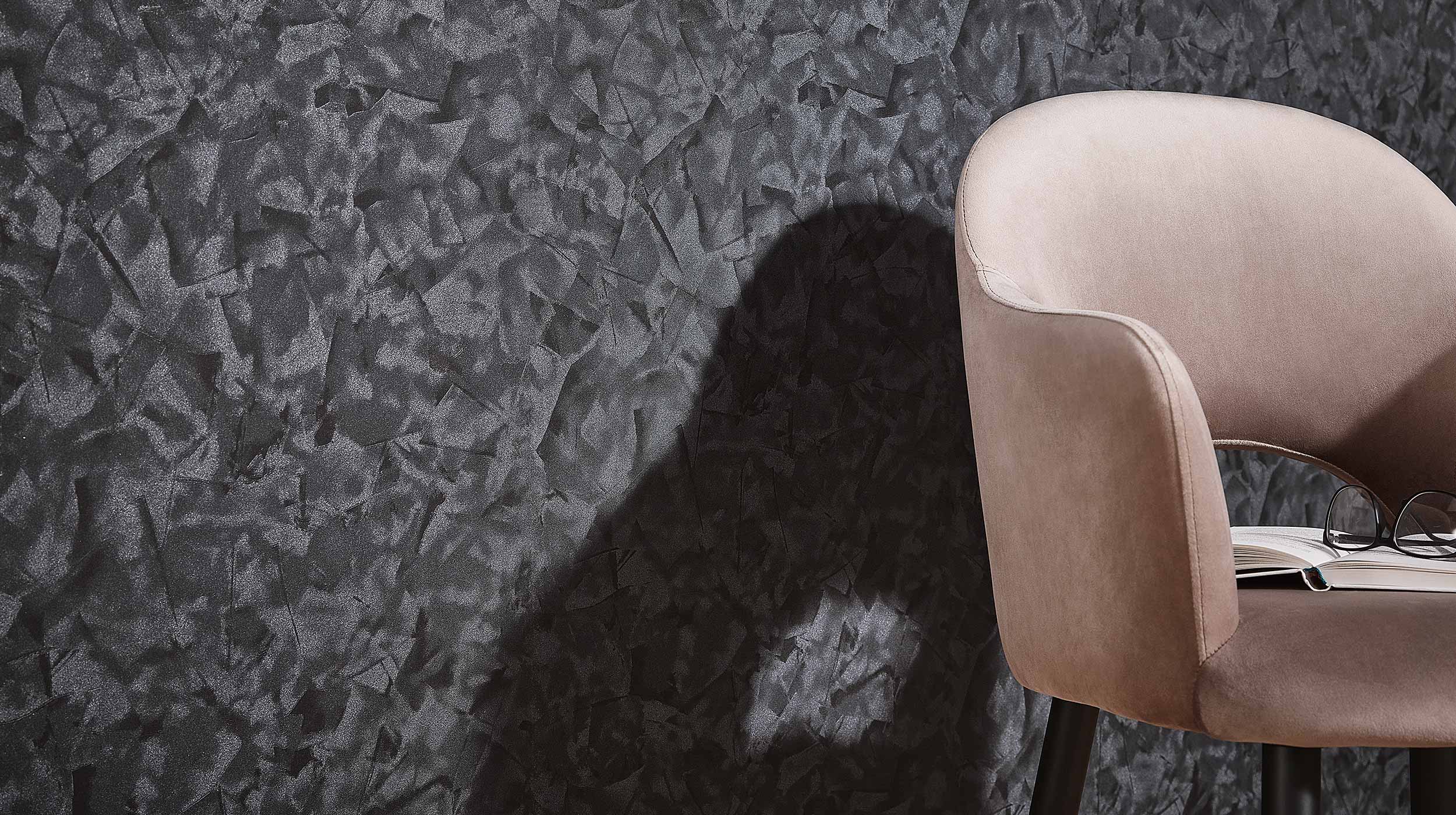 Design FILLER Grafische Tapete in Schwarz