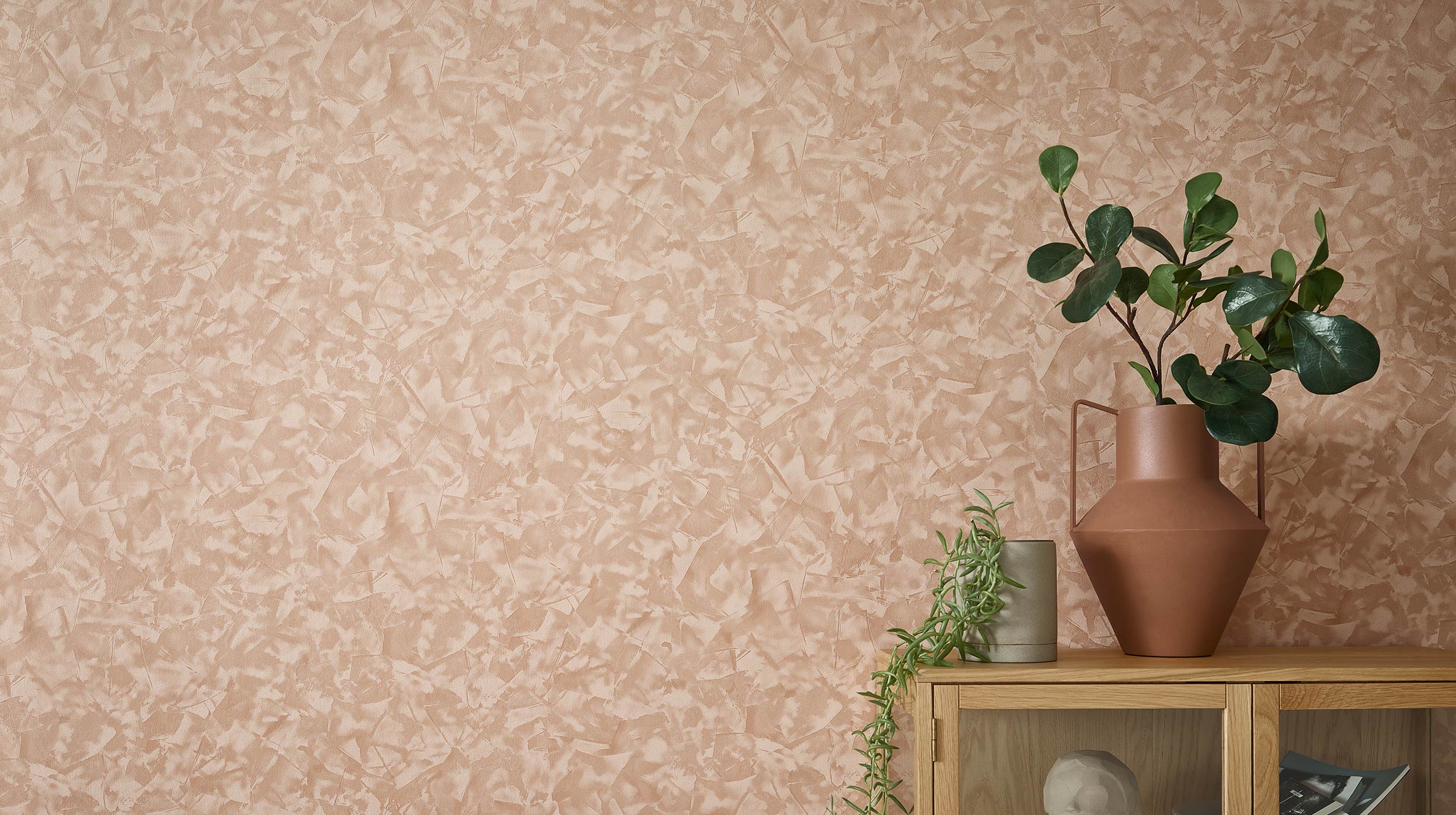 Design FILLER Grafische Tapete in Aprikosen Farben