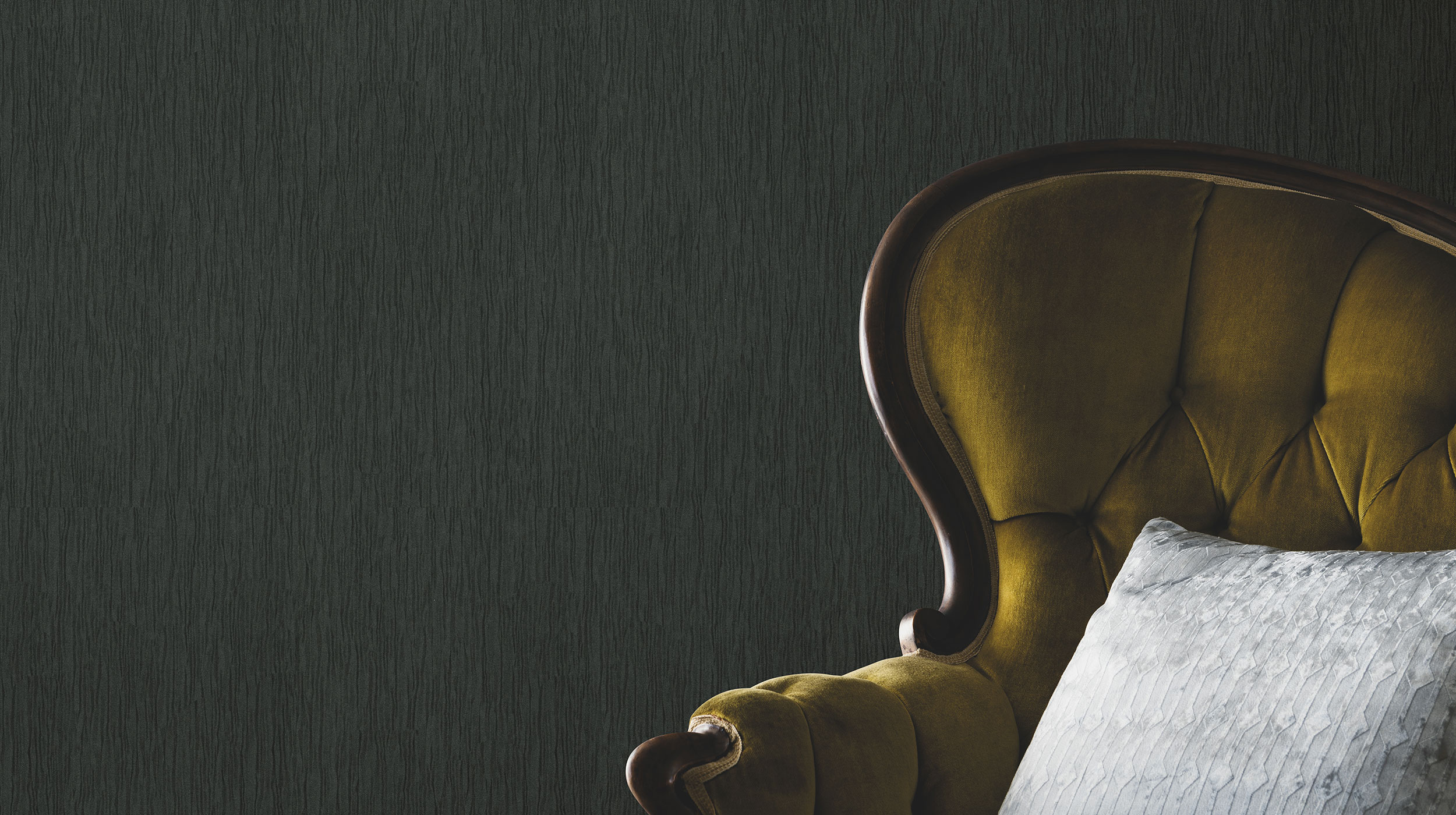 Design PLISSÈE Unitapete in Schwarz